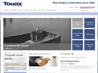Aperçu visuel du site http://fr.touax-river-barges.com