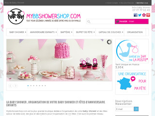 Aperçu visuel du site http://www.mybbshowershop.com