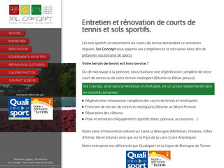 Aperçu visuel du site http://www.sol-concept-tennis.fr