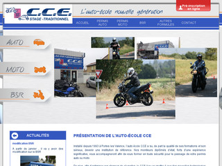 Aperçu visuel du site http://www.auto-ecole-cce.fr