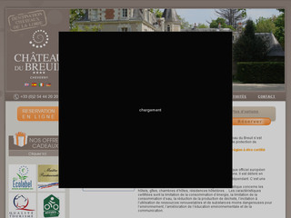 Aperçu visuel du site http://www.chateau-hotel-du-breuil.com/