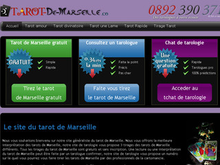 Aperçu visuel du site http://www.tarot-de-marseille.co