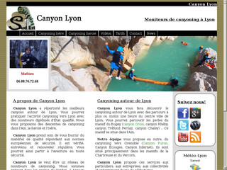 Aperçu visuel du site http://www.canyonlyon.fr