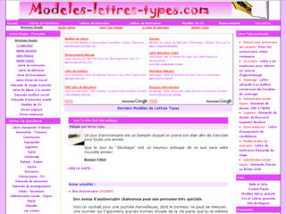 Aperçu visuel du site http://www.modeles-lettres-types.com