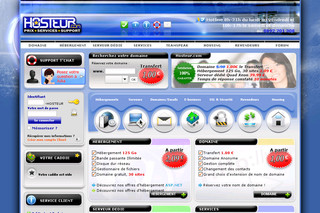 Aperçu visuel du site http://www.hosteur.com