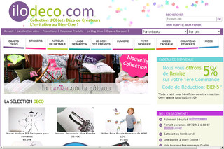Aperçu visuel du site http://www.ilodeco.com