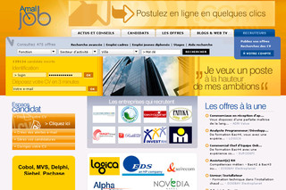 Aperçu visuel du site http://www.amaljob.com