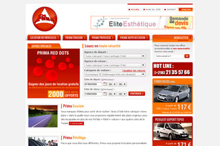 Aperçu visuel du site http://www.prima-rentacar.com