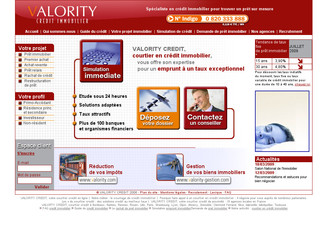 Aperçu visuel du site http://www.valority-credit.com