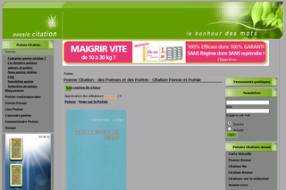 Aperçu visuel du site http://www.poesie-citation.fr