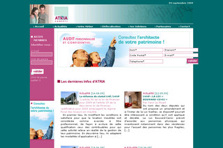 Aperçu visuel du site http://www.atria-conseil.com/