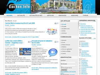 Aperçu visuel du site http://www.cachan.info