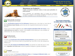 Aperçu visuel du site http://www.probal.fr