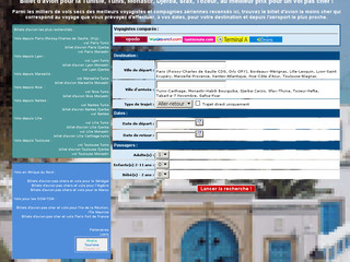 Aperçu visuel du site http://www.billet-avion-vol-tunisie.com