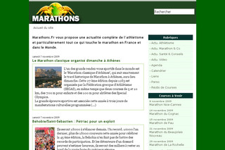 Aperçu visuel du site http://www.marathons.fr/