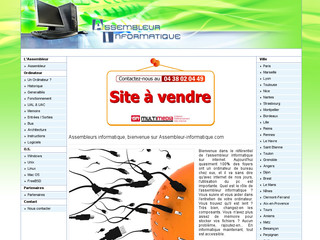 Aperçu visuel du site http://www.assembleur-informatique.com