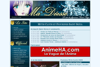 Aperçu visuel du site http://www.ma-deesse.com