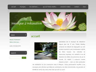Aperçu visuel du site http://www.musique2relaxation.com