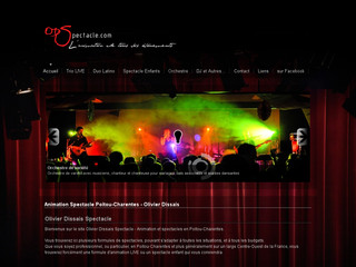 Aperçu visuel du site http://www.olivier-dissais-spectacle.com