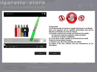 Aperçu visuel du site http://www.ecigarette-store.eu/