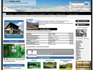 Aperçu visuel du site http://www.sud-alpes.com