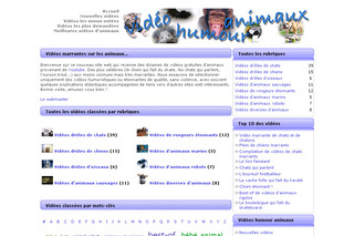 Aperçu visuel du site http://www.video-humour-animaux.com