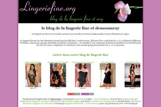Aperçu visuel du site http://www.lingeriefine.org