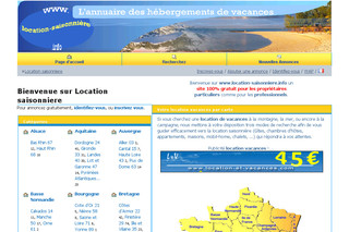Aperçu visuel du site http://www.location-saisonniere.info