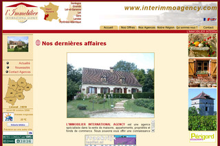 Aperçu visuel du site http://www.interimmoagency.com
