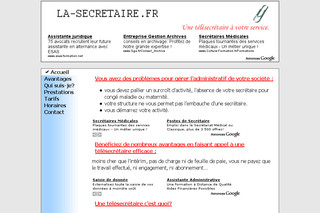 Aperçu visuel du site http://www.la-secretaire.fr