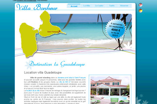 Aperçu visuel du site http://www.villa-bonheur-guadeloupe.com