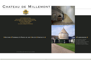 Aperçu visuel du site http://www.chateaudemillemont.fr