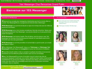 Aperçu visuel du site http://telecharger-yes-messenger.com