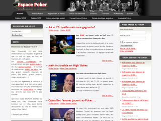 Aperçu visuel du site http://www.espace-poker.com/