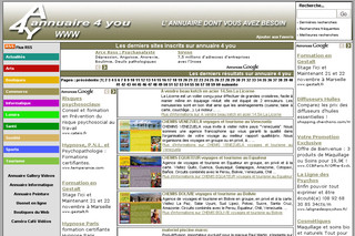 Aperçu visuel du site http://www.annuaire4you.com