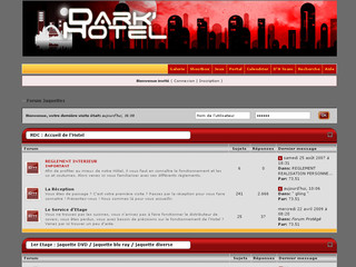 Aperçu visuel du site http://www.dark-hotel.com/
