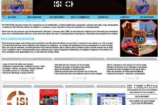 Aperçu visuel du site http://www.isicreation.com