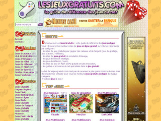 Aperçu visuel du site http://www.lesjeuxgratuits.com
