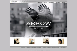 Aperçu visuel du site http://www.arrow-homme.fr/