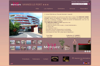 Aperçu visuel du site http://www.mercure-vannes.fr