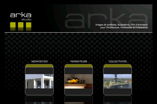 Aperçu visuel du site http://www.arka-studio.fr