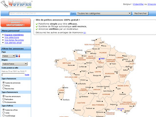 Aperçu visuel du site http://www.wannonce.com