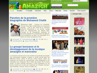 Aperçu visuel du site http://www.amazighnews.net