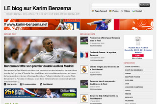 Aperçu visuel du site http://www.karim-benzema.net