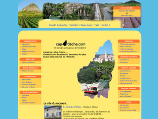 Aperçu visuel du site http://www.cap-ardeche.com