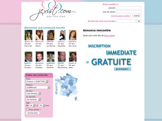 Aperçu visuel du site http://www.jexist.com