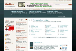 Aperçu visuel du site http://www.vivaliens.com