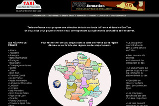 Aperçu visuel du site http://www.taxis-de-france.com