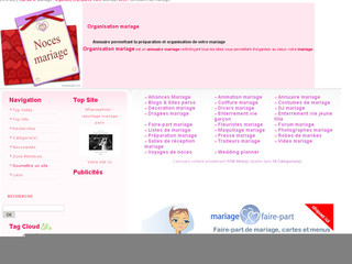 Aperçu visuel du site http://www.noces-mariage.fr
