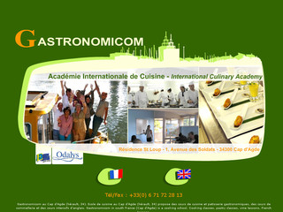 Aperçu visuel du site http://www.gastronomicom.fr